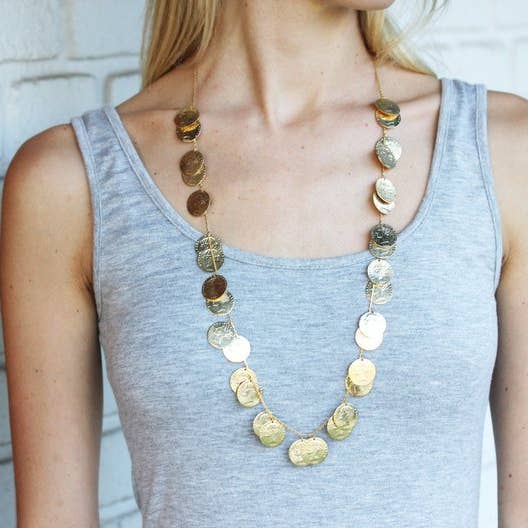 Gold Coin Necklace for wholesale by Diament Jewelry
