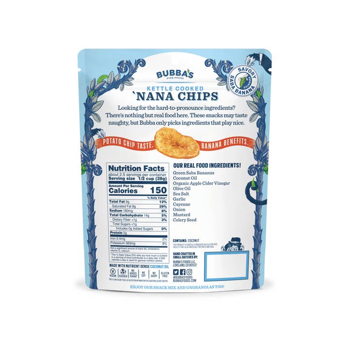 Awakened Foods - Wholesale Chips - B. Fine Blazing Buffalo Kettle Cooked Nana Chips
