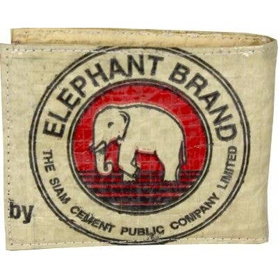 Sustainably Made Men's Wallet - Recycled Wallet - Elephant for wholesale by Malia Designs