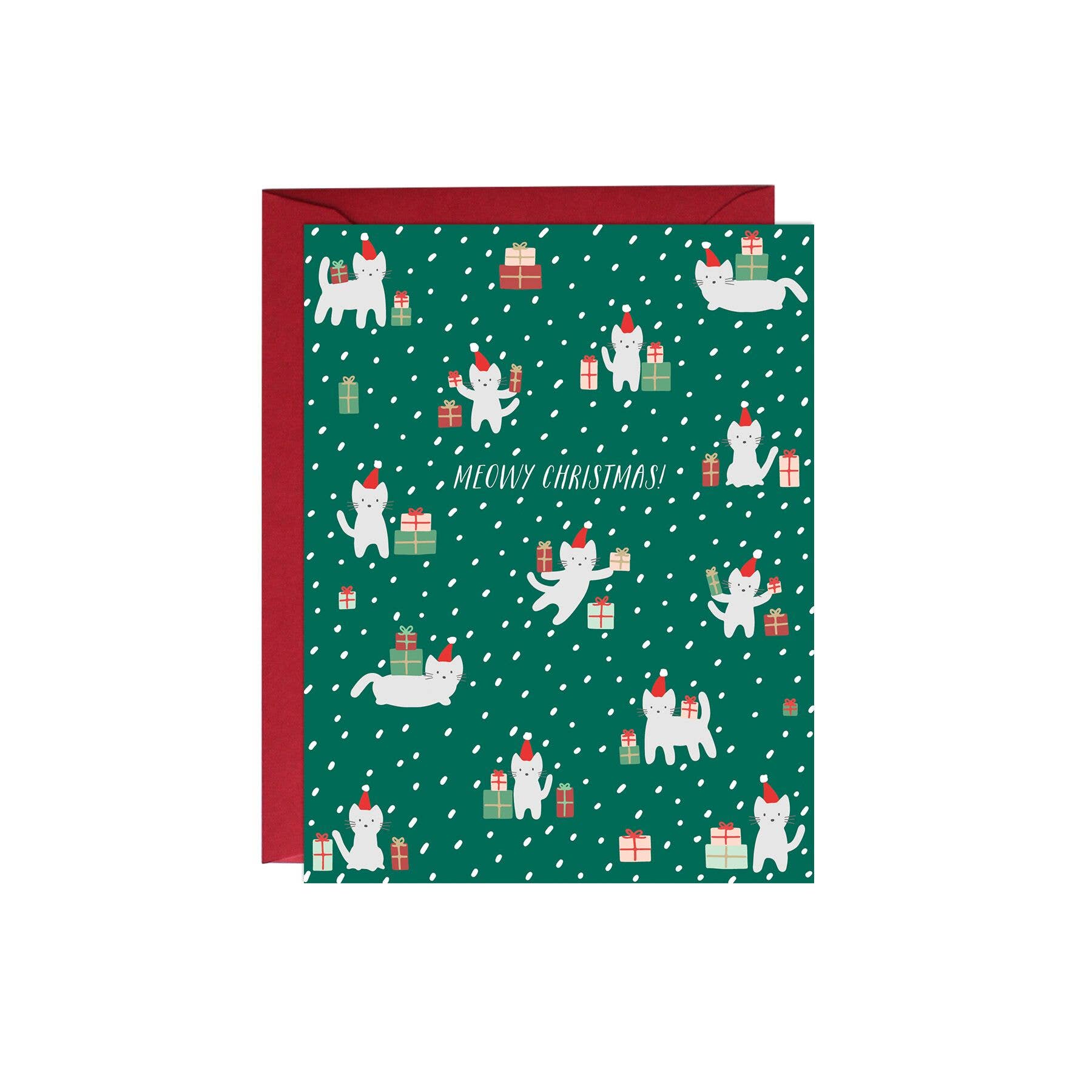 Paula & Waffle - Wholesale Christmas Card - Meowy Christmas Card - Set of 60