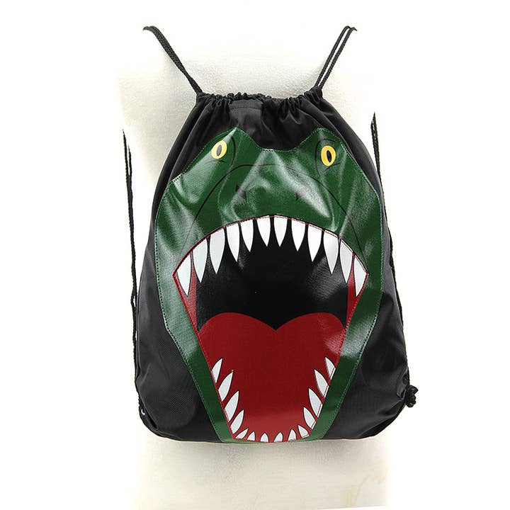 Dinosaur Drawstring Backpack - T-Rex Accessories for wholesale by COMECO INC