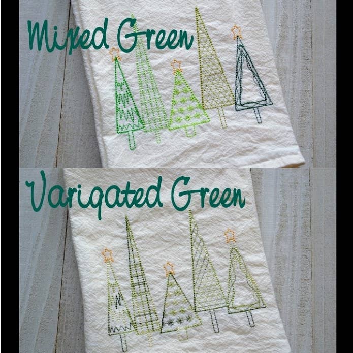 SewMuchMoreStore - Wholesale Tea Towel - Winter Christmas Trees Tea Towel Embroidered - Holiday Decor5