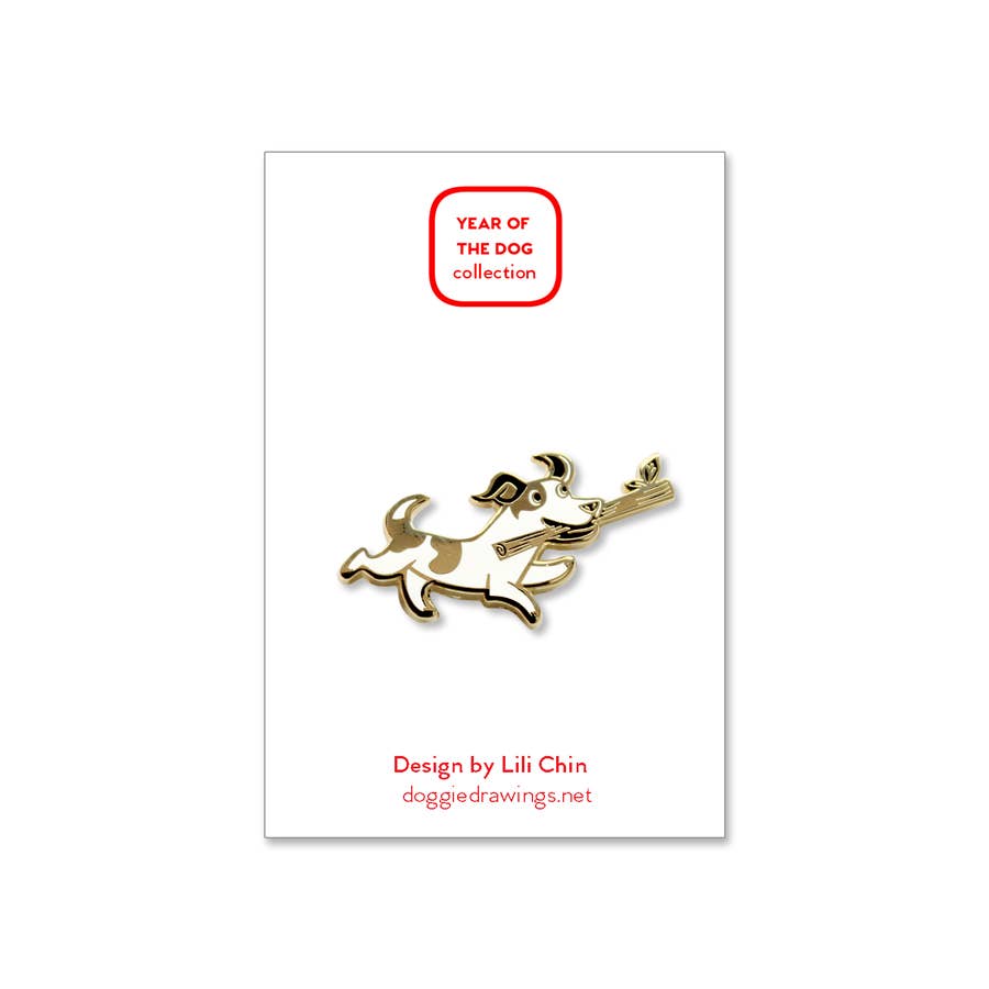 Lili Chin Art - Wholesale Lapel Pin/Button - Jack Russell Terrier Dog Enamel Pin1