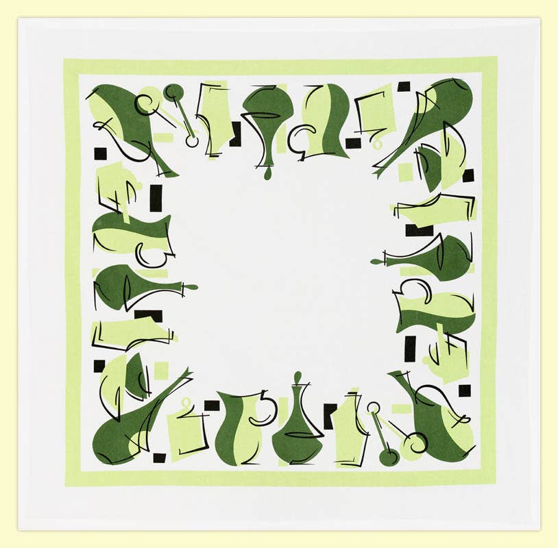 Red and White Kitchen Company - Vente Nappes - Nappe en coton de style moderne mi-siècle1