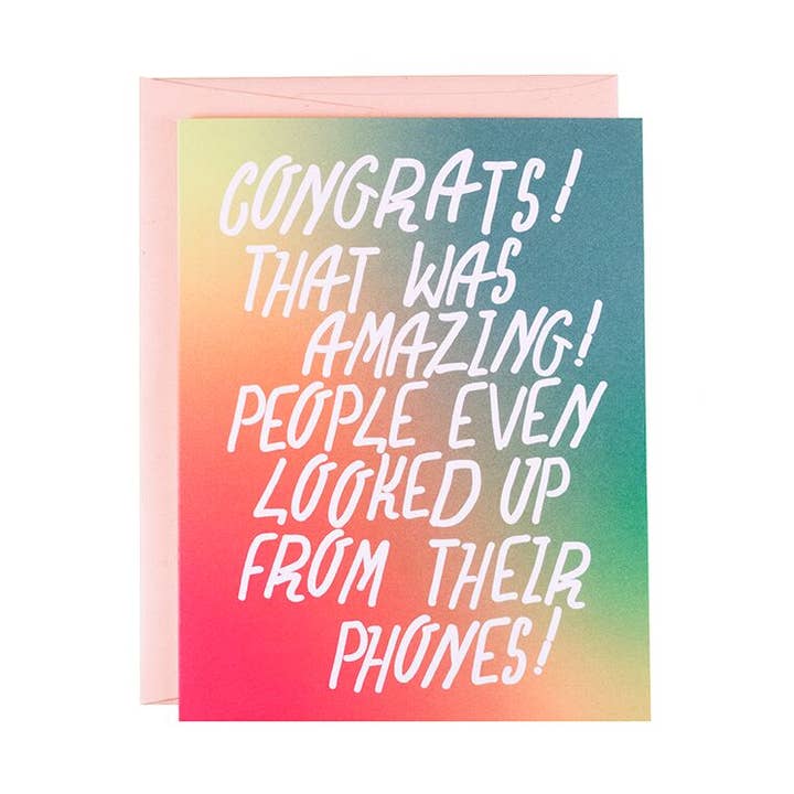 Buscado desde sus teléfonos Tarjeta de felicitación para venta al por mayor de The Witty Gritty Paper Co.