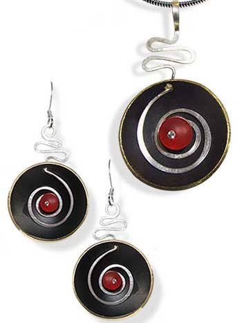 Hypnotic Set - Sea Glass Red for wholesale by LeDanse Limited Edition Jewelry