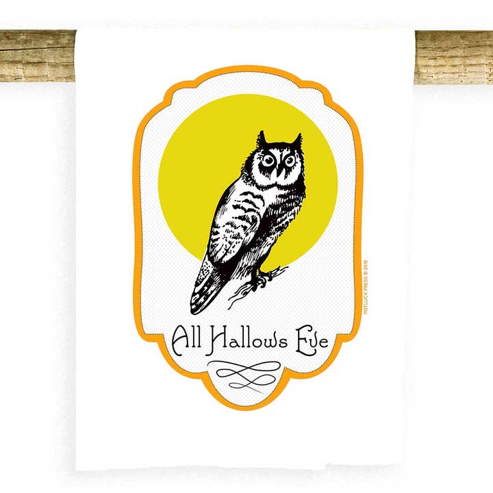 All Hallows Eve Towel for wholesale by Potluck Press