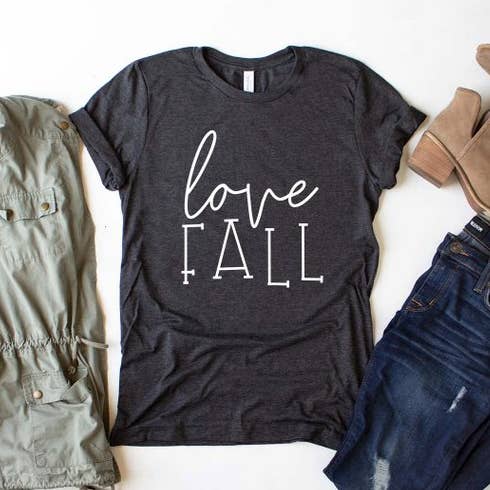 Love Fall Shirt - Grey for wholesale by Overtype