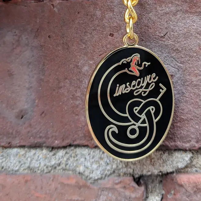 Brandy Bingham - Wholesale Keychain - Women's - Insecure Gold Snake Hard Enamel Keychain3