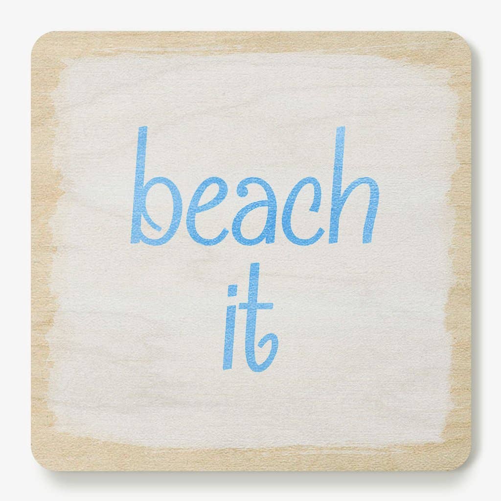 Simply Grateful – Base de copos por atacado – Beach It Coaster - Branco0