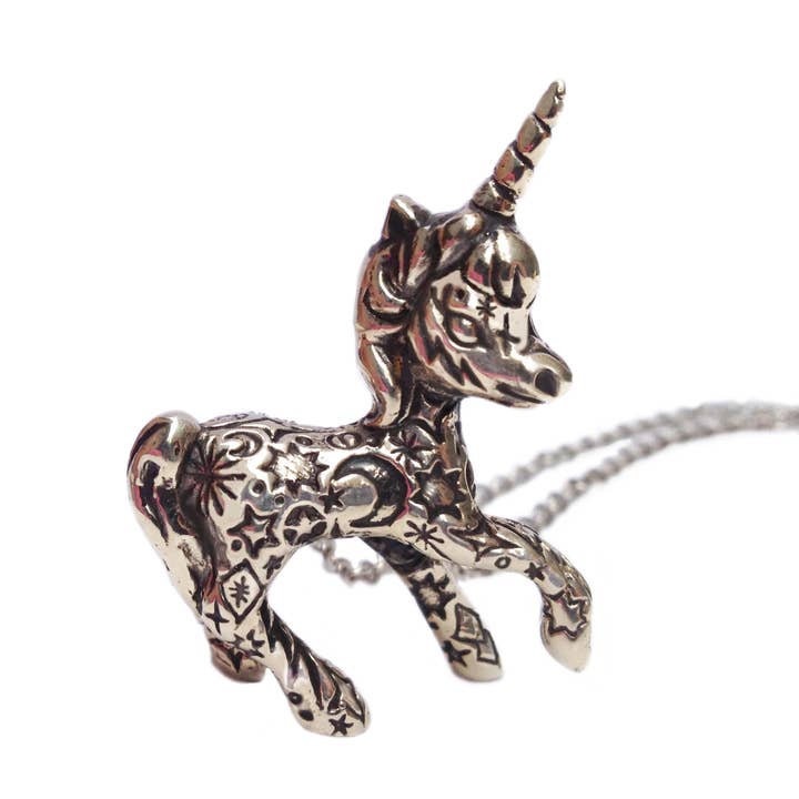 Anomaly Jewelry - Wholesale Pendant/Charm Necklace - Tattooed Unicorn Necklace
