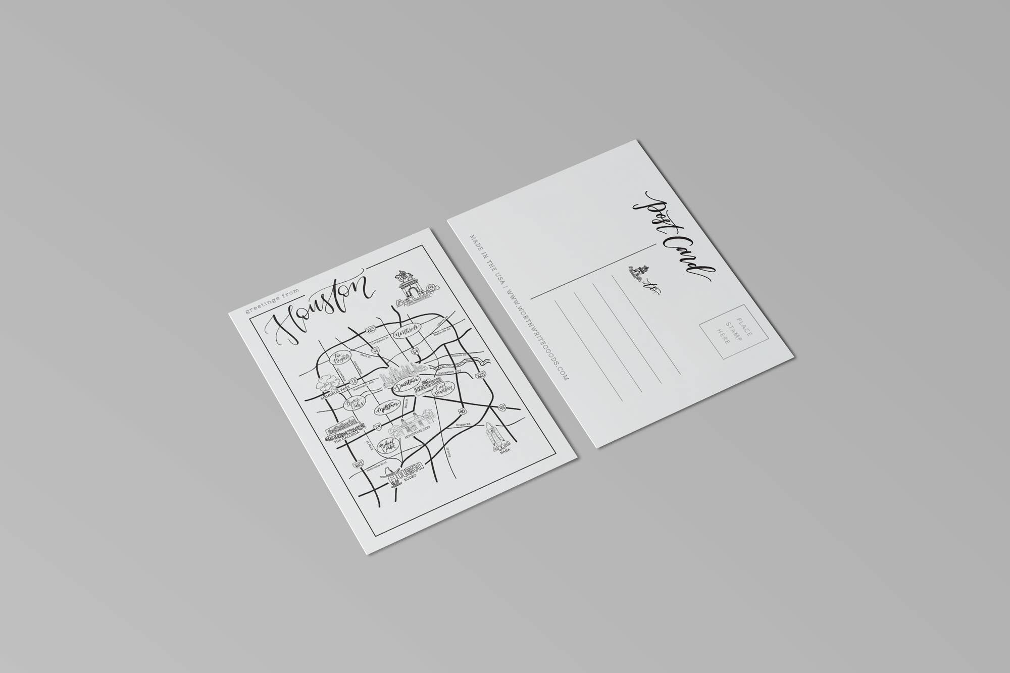 Worthwrite Goods - Wholesale Postcard - Houston City Post Card0