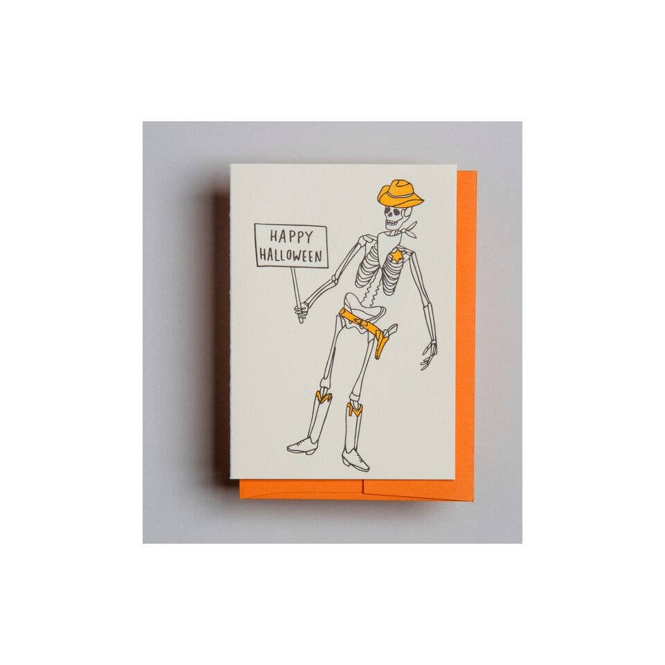 Wolf & Wren Press - Wholesale Halloween Card - Skeleton Halloween