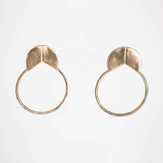 Solid Bronze Ember Ear Studs for wholesale by On a Limb Creative