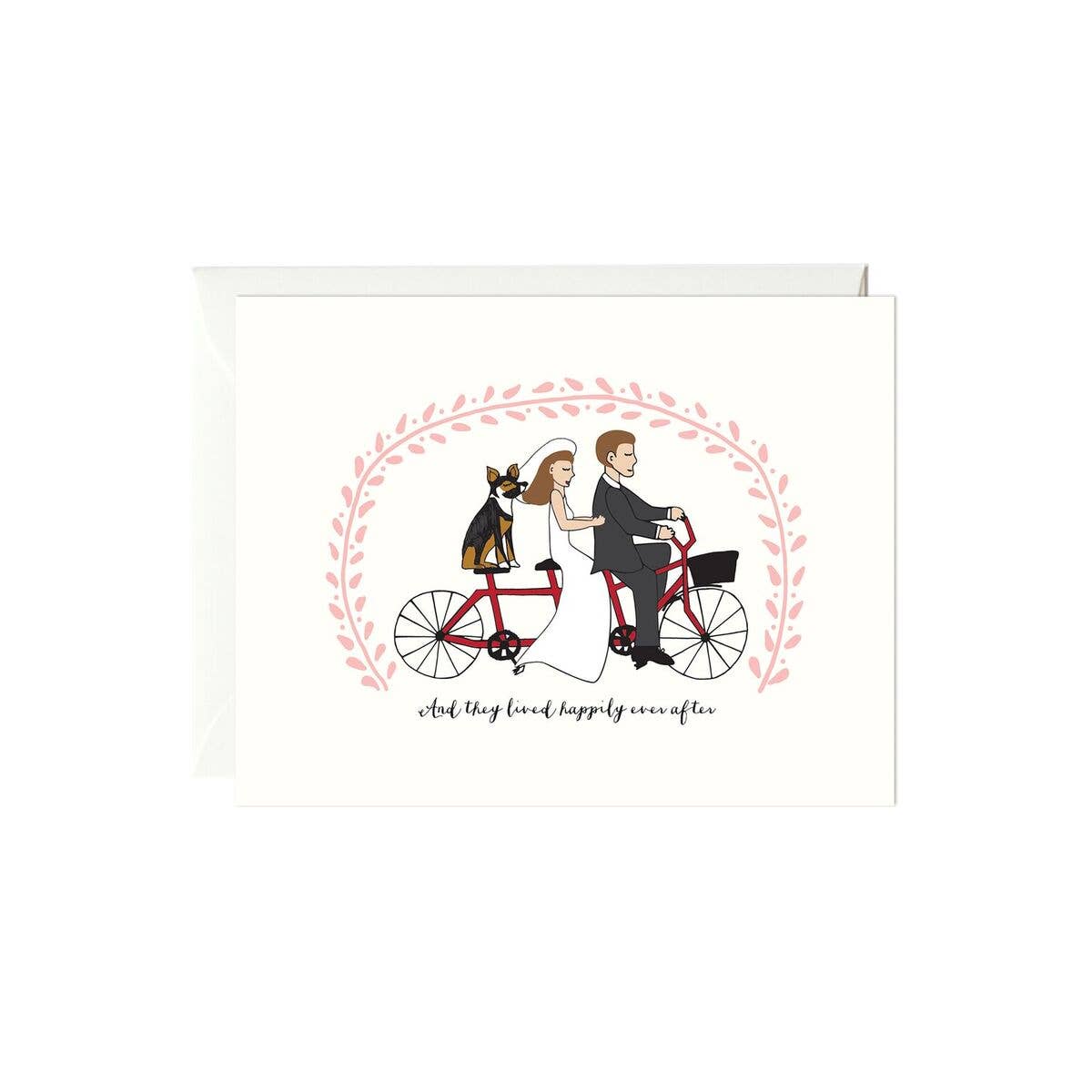 Paula & Waffle - Wholesale Wedding Card - Tandem Bike Card0