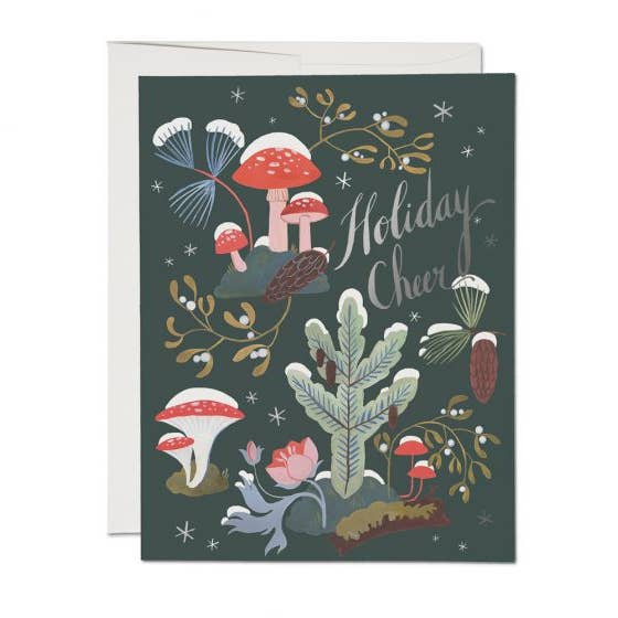 Red Cap Cards - Wholesale Season's Greetings Card - Holiday Moss holiday greeting card