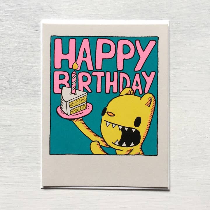 everyday balloons print shop - Wholesale Birthday Card - Cake Slice Birthday Card