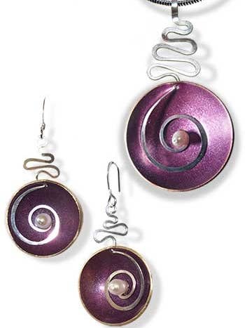 Hypnotisches Set - Lila mit Perle für den Großhandel von LeDanse Limited Edition Jewelry