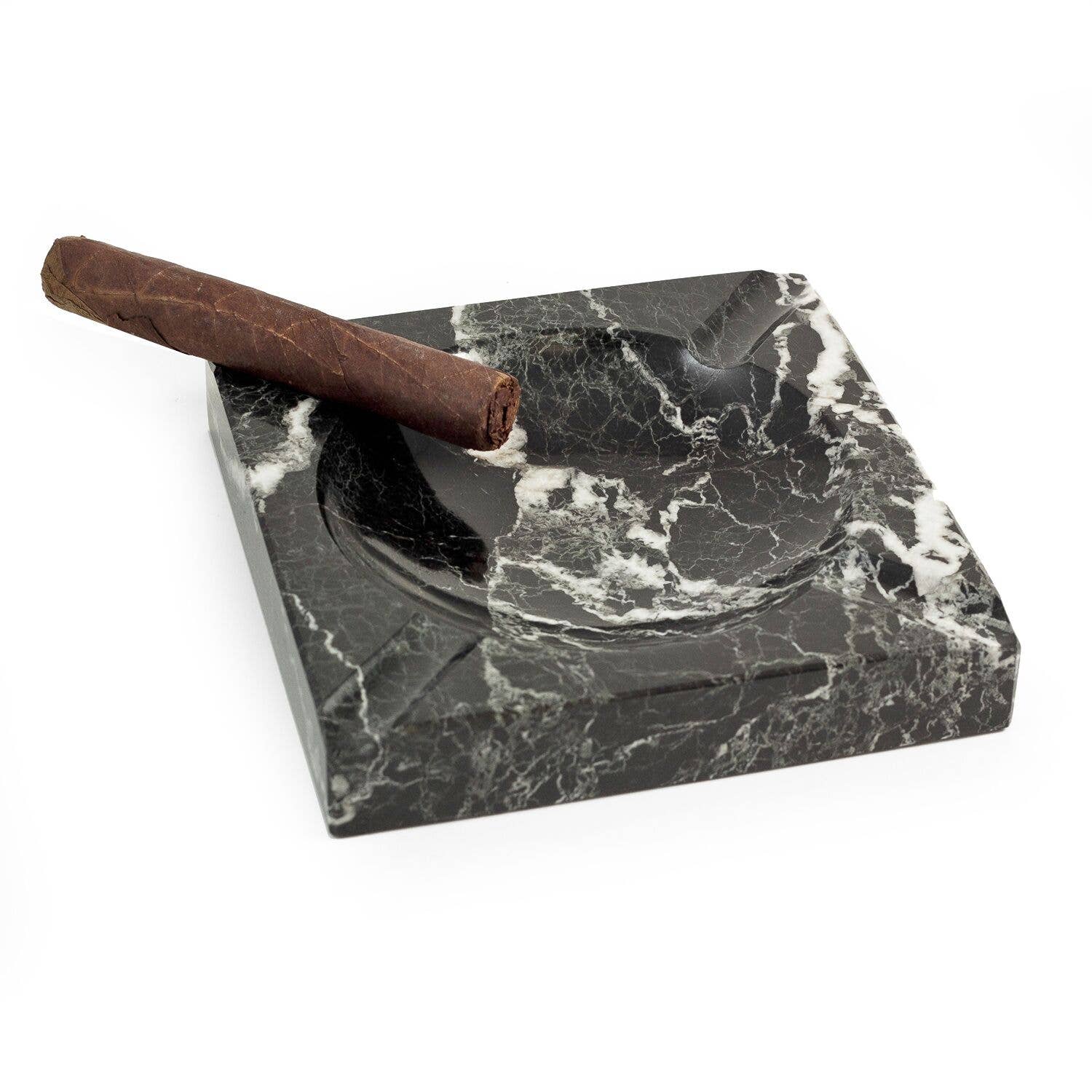 Ashtray - Square Black Marble for wholesale by BeyBerk International