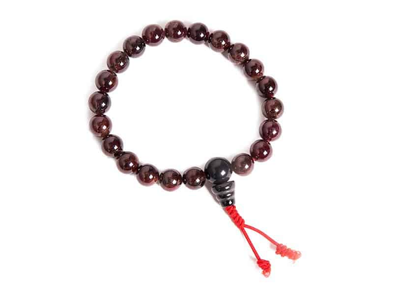 Kathmandu yogi – Großhandel Perlenarmband – Garnet Mala Armband1