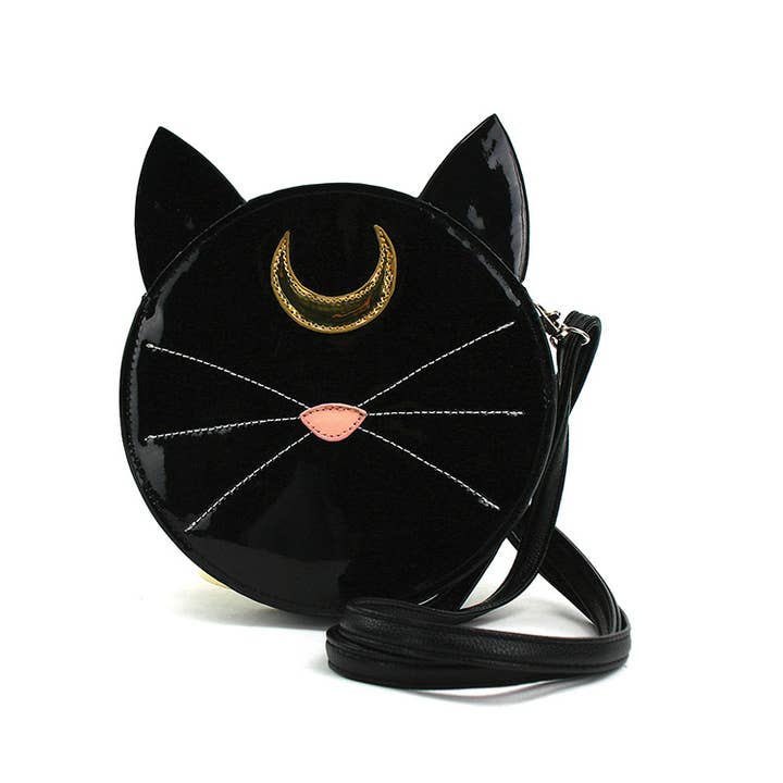 COMECO INC - Wholesale Crossbody Bag - Women's - Mystical Black Cat Face Crossbody Bag