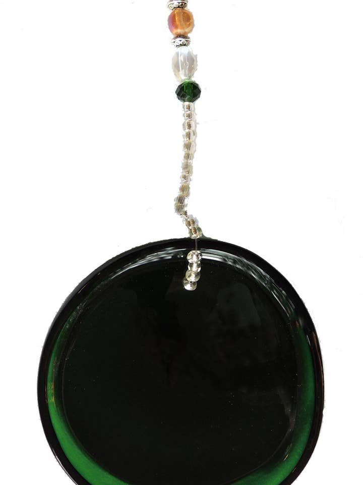 Sun Catcher - Assorted Greens for wholesale by Wine Bottle Art