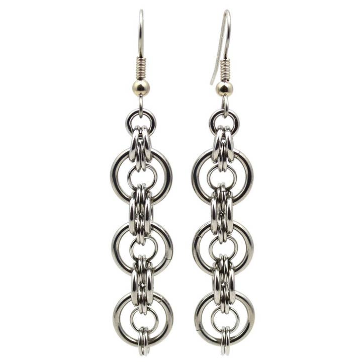 Stainless Steel Bull's Eye Earring - Long for wholesale by Rebeca Mojica Jewelry