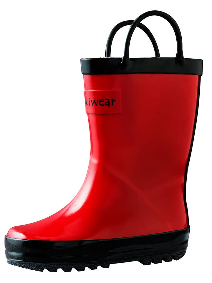 Bottes à poignée en boucle, rouge feu pour la vente par Oaki