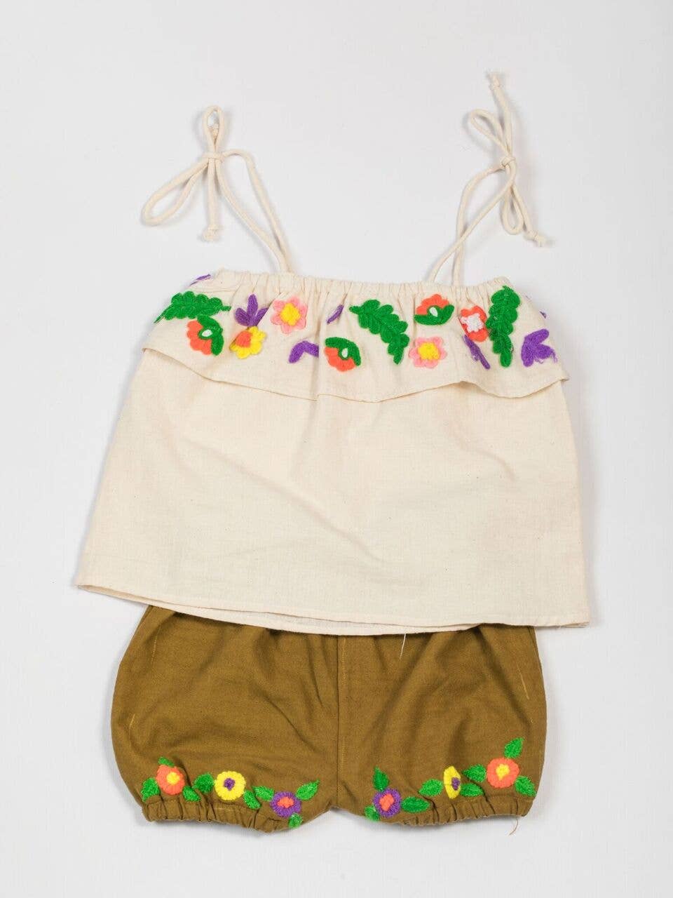 Akshu and Ing - Wholesale Tank Top - Kids - Off White Tossed Garden Top1