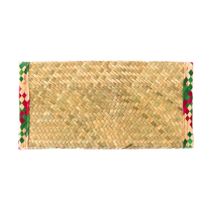 Clutch Bag Embroidered With Sequin. Cactus, Tricolor Trim. for wholesale by Decor Artesanal