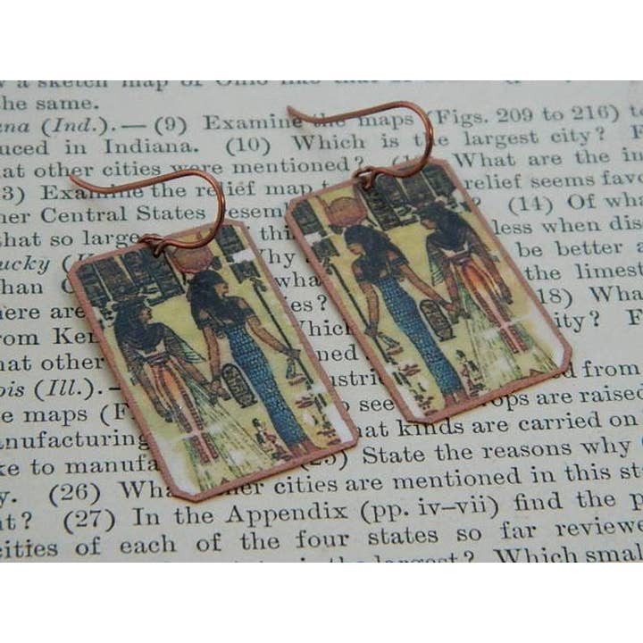 Egyptian Ancient Earrings Goddess Isis for wholesale by Sarah Wood Studio