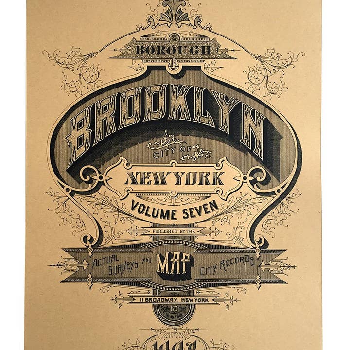 Brooklyn Art Print, Typography Poster for wholesale by Cyberoptix Tie Lab