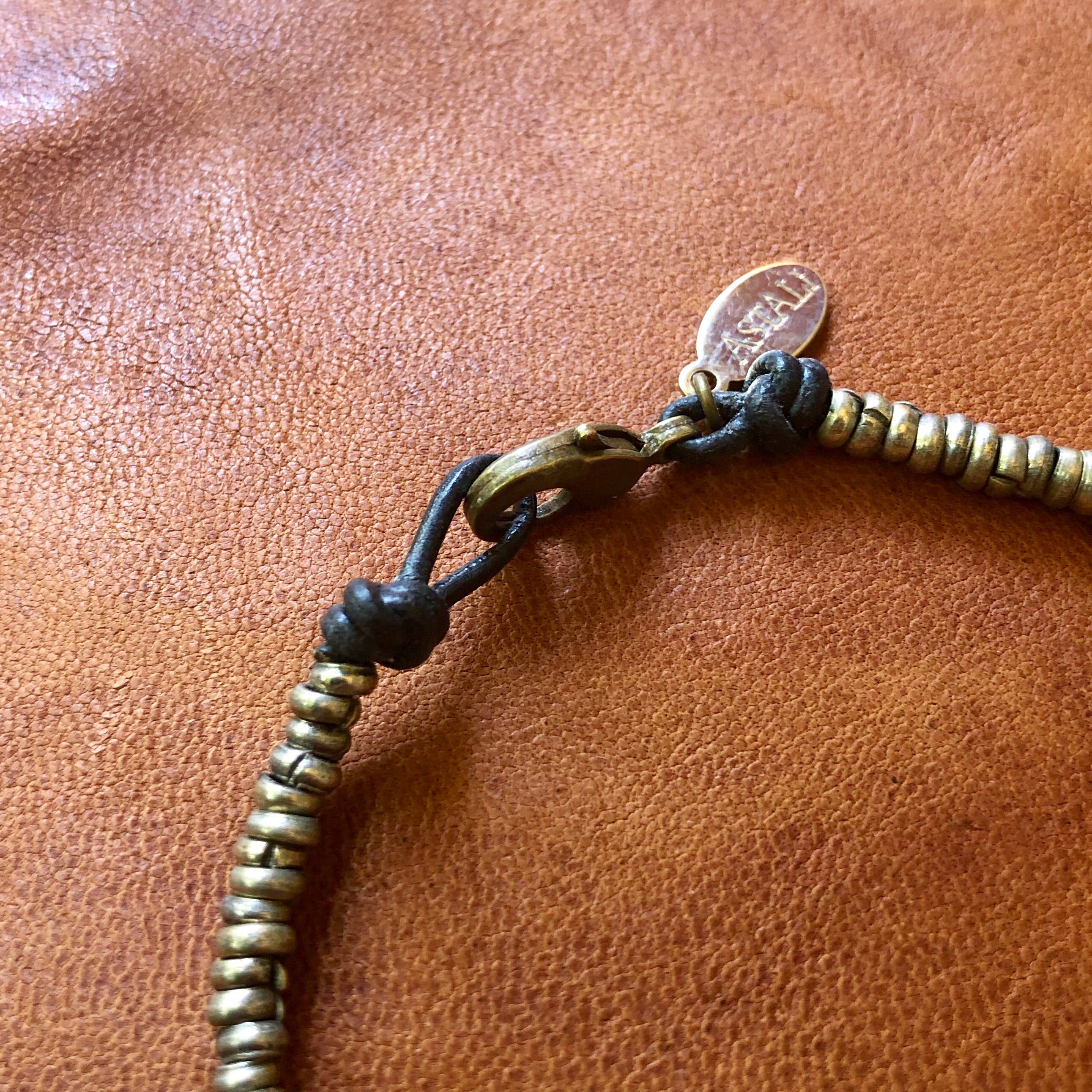 ASTALI - Wholesale Beaded Bracelet - Heishi Bead Bracelet - Brass/Silver Metal Bead Bracelet7