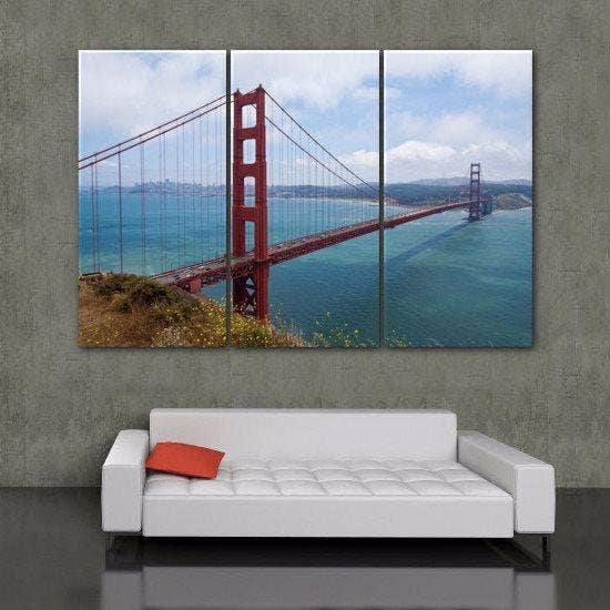 60'' x 40'' San Francisco Golden Gate Bridge Canvas Wall Art for wholesale by HolyCowCanvas