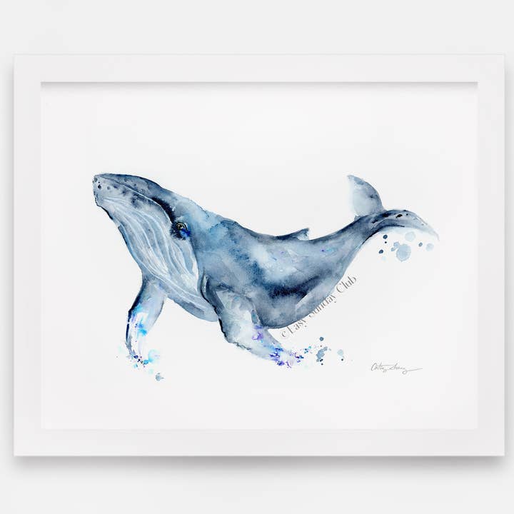 Easy Sunday Club – Impressão artística por atacado – Impressão artística da baleia jubarte1