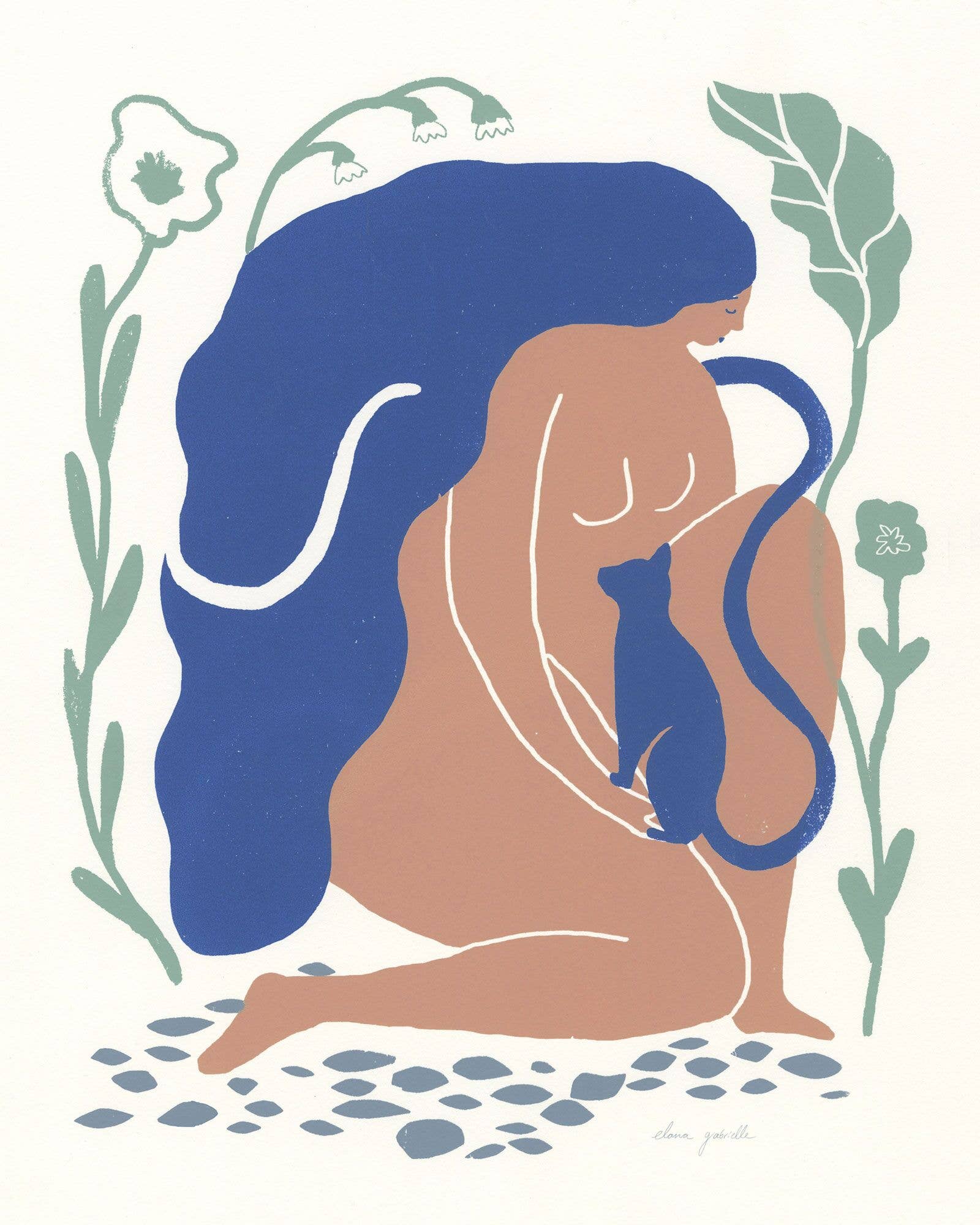 Elana Gabrielle - Wholesale Art Print - Cat Lady Print - 8x101