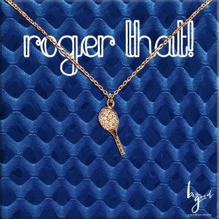 Be the Good - Wholesale Pendant/Charm Necklace - Petite Roger That Pave Tennis Racket Necklace2