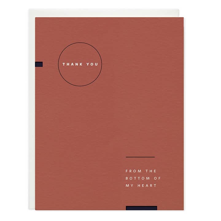 Tarjeta de felicitación geométrica de agradecimiento, 6 unidades en caja para venta al por mayor de Ramona & Ruth