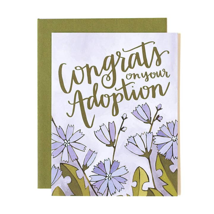 1canoe2 | One Canoe Two Paper Co. - Wholesale Congratulations Card - Adoption Floral Congratulation Greeting Card