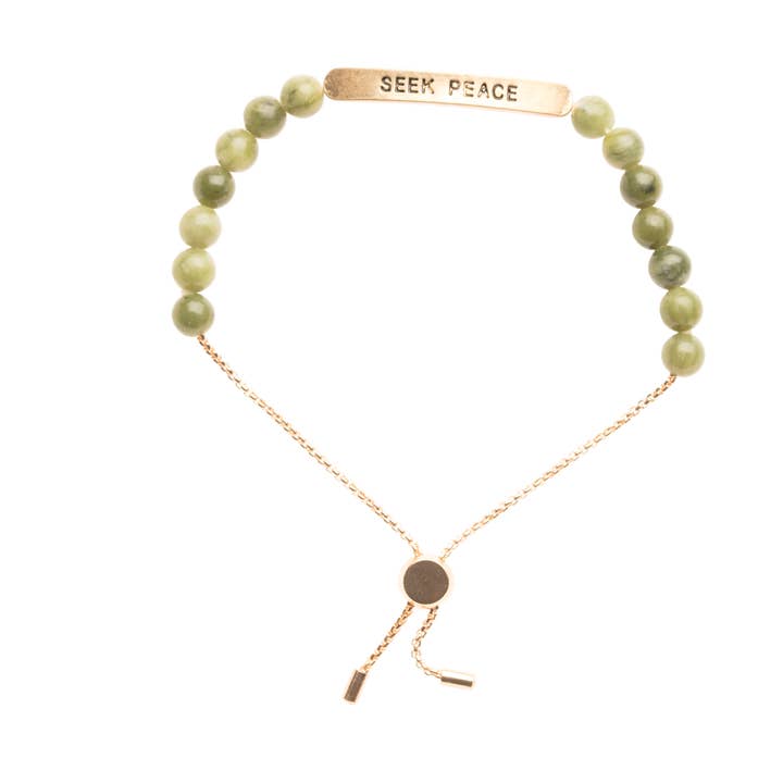 "Seek Peace" Positive Vibes Bracelet for wholesale by BOPS WHOLESALE