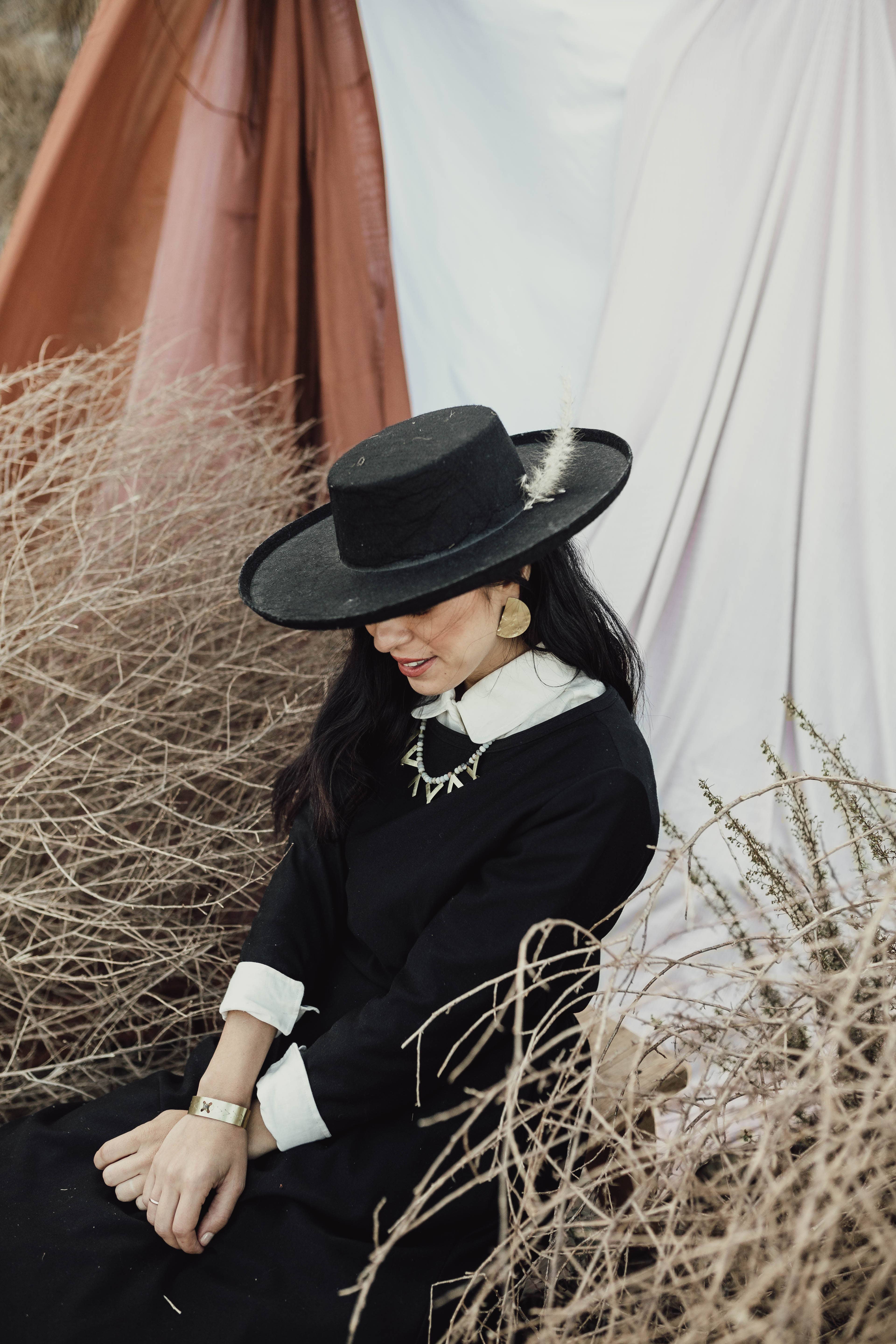 LUNASOL - Wholesale Stud/Post Earrings - Textured Brass Earrings // Lunar Post Earring - SMALL3