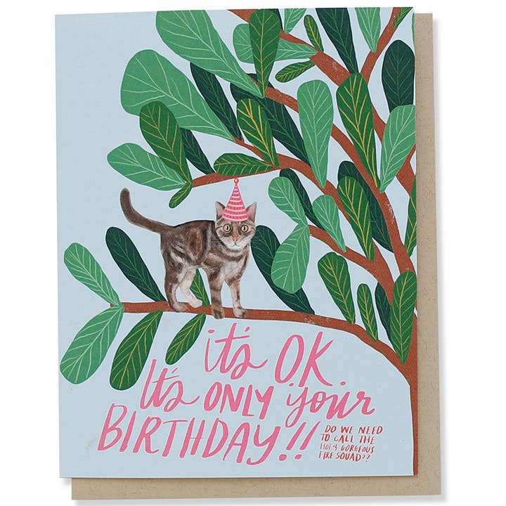 Thimblepress – wholesale Birthday card – Scaredy Cat Birthday Card