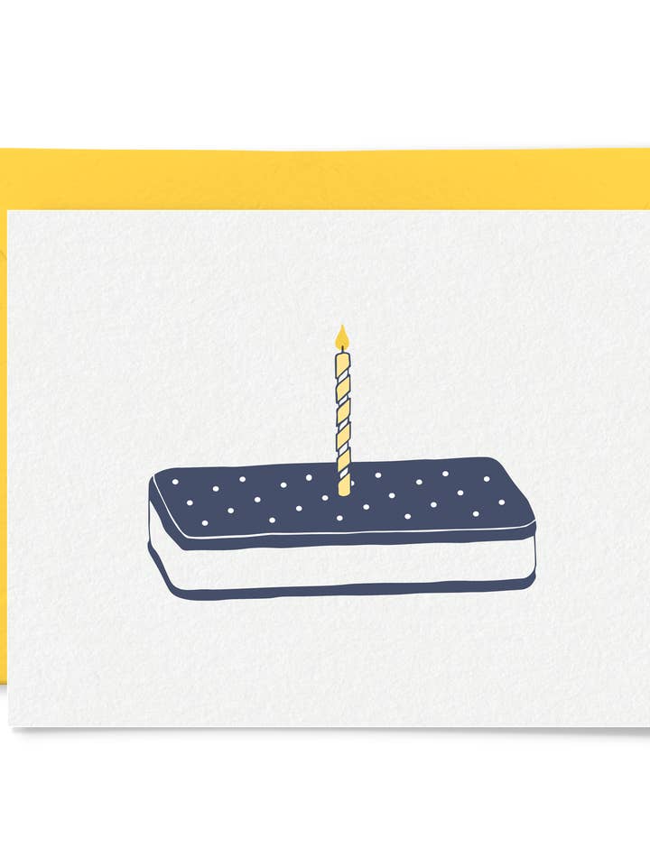 Cartão de aniversário de sanduíche de sorvete por atacado de Tiny Hooray