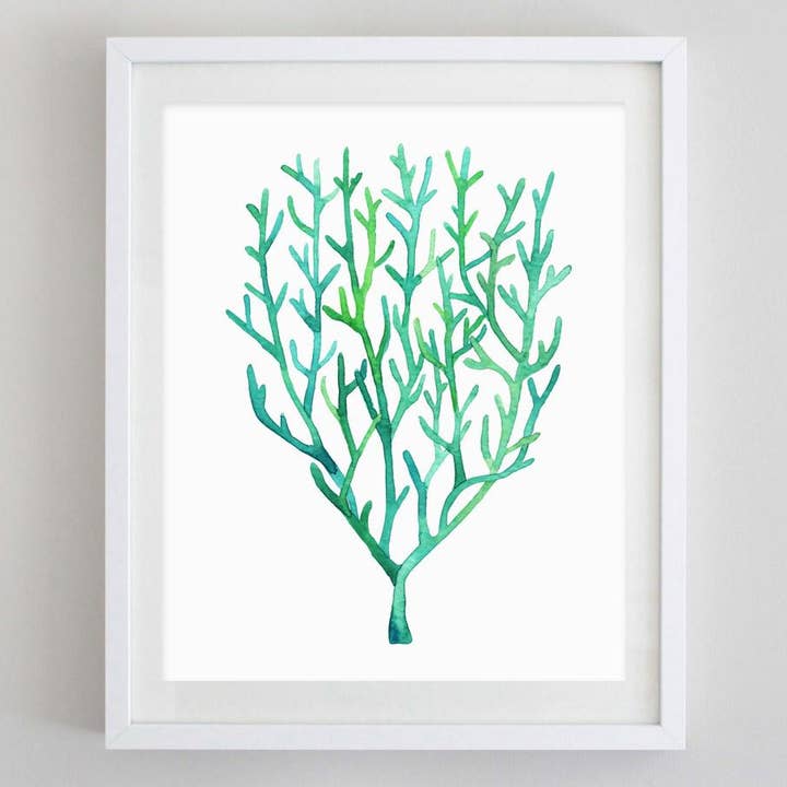 Coral Watercolor Print for wholesale by Carly Rae Studio