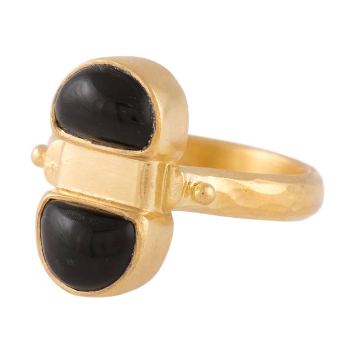 Day & Night Ring - Half Circle Horn for wholesale by Karazi Design