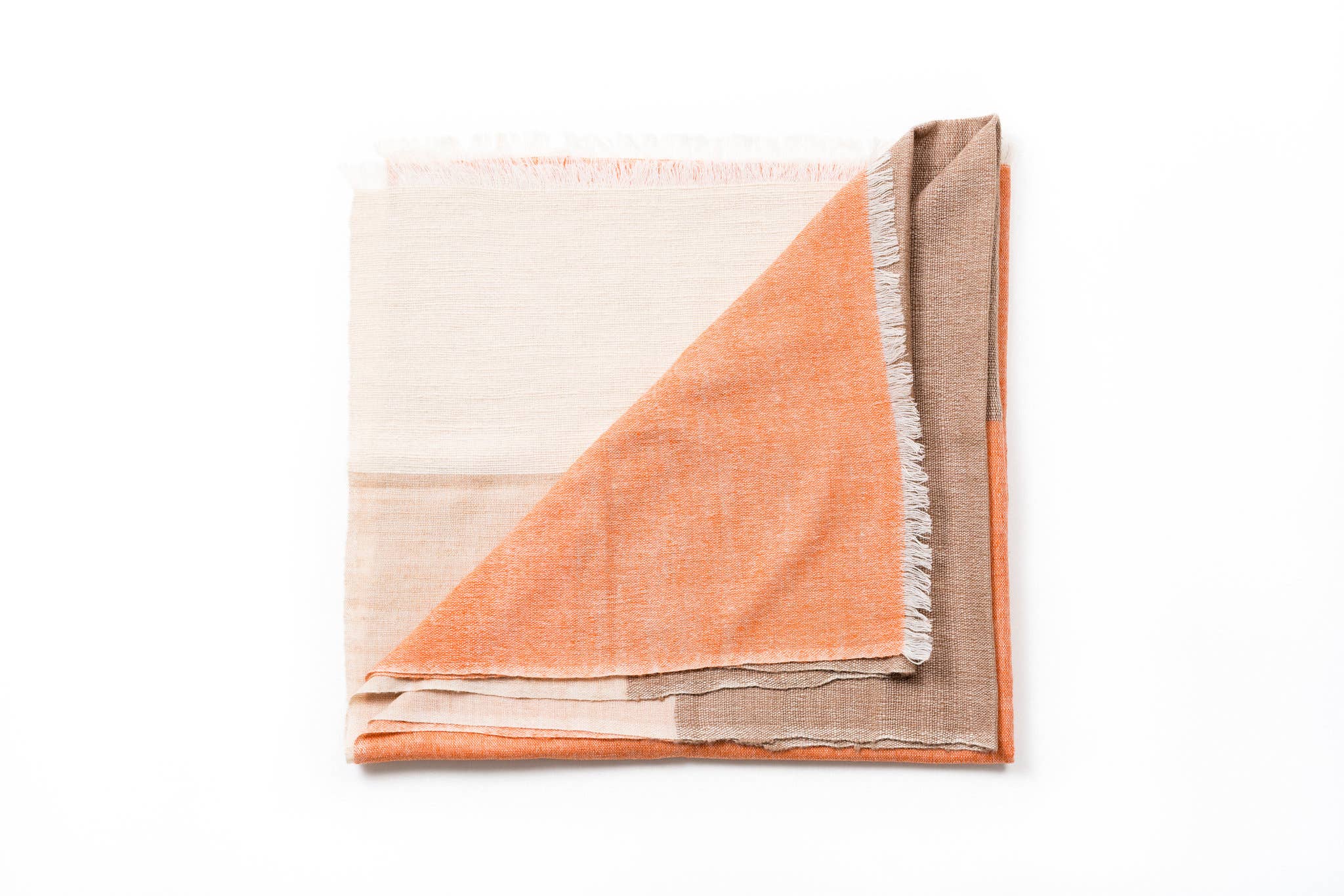 Orange Chestnut Soft Merino Linen Handloom  Throw / Blanket for wholesale on Faire13