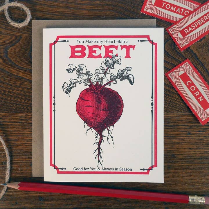 Vintage Beet Seed Pack for wholesale by a. favorite design