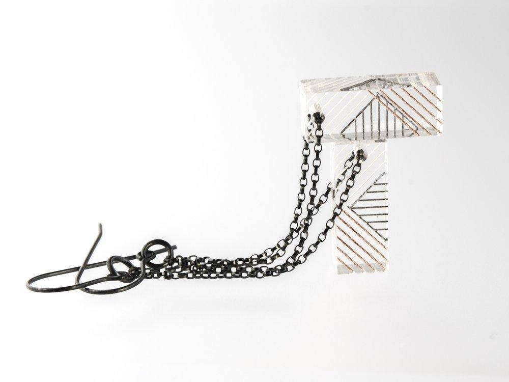 Bird of Virtue - Wholesale Dangle Earrings - Oda Earrings · Rectangular Drop Dangle Duster Earring4