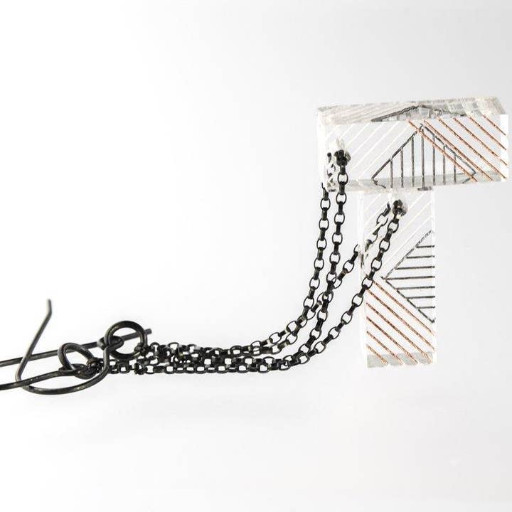 Bird of Virtue - Wholesale Dangle Earrings - Oda Earrings · Rectangular Drop Dangle Duster Earring4