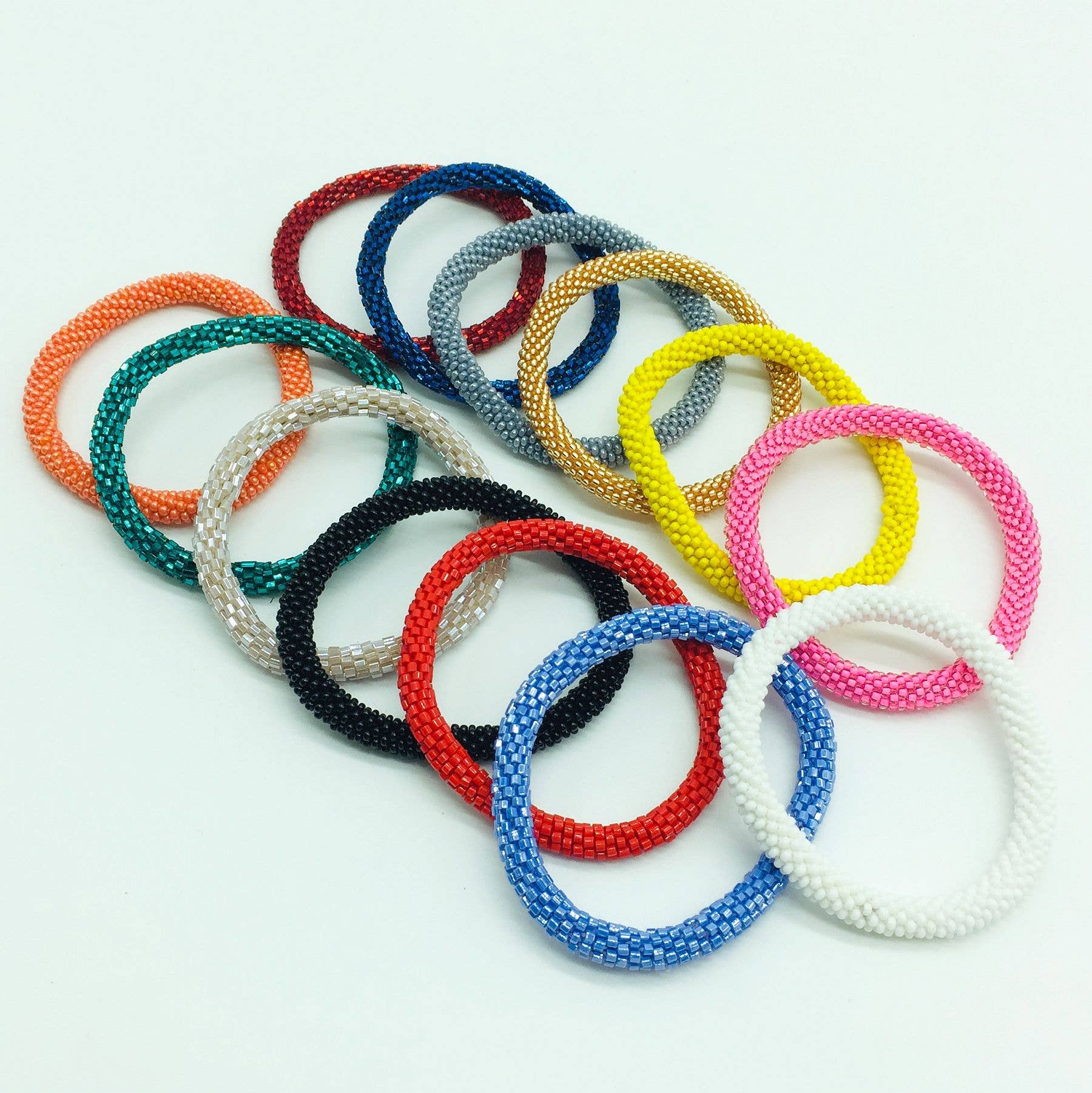 Liftedhope Bracelets - Wholesale Beaded Bracelet - Bakers Dozen of Solid Colors Bracelets.2